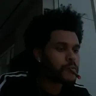 🚬 The Weeknd singer, musician, smoking, marijuana, portrait telegram sticker