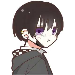 😒 Anime, Kreskówka, Naklejka, Słodkie, Postać, Chłopak telegram sticker