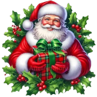 🫥 Santa Claus AnetArtStore Santa Claus, Christmas, holidays, gift, winter, illustration telegram sticker
