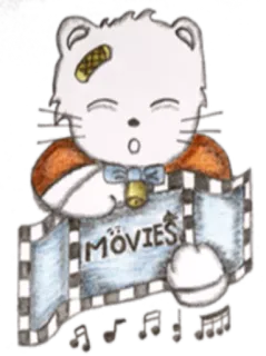 🎞 Movies filmes, cinema, gato telegram sticker