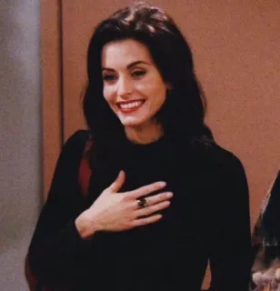🐚 Monica Geller Friends Série TV, Sitcom, Années 90, Monica, Courteney Cox telegram sticker
