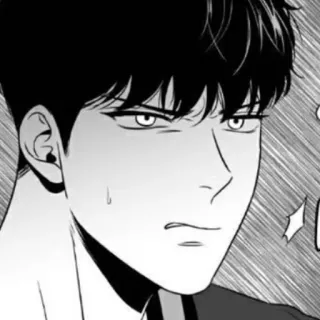 🍸 Anime, Manga, Charakter, Schwarzweiß, Porträt telegram sticker