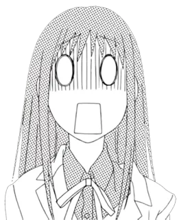 😱 アニメ, マンガ, ショック, びっくり, 表情, 女性 telegram sticker