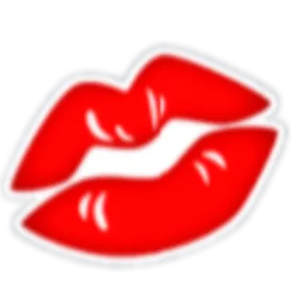 😘 lippen, kus, rood, mond, emoji, schoonheid, sticker telegram sticker