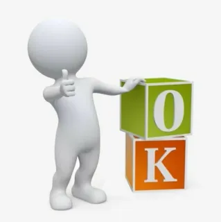 👌 OK ok, approval, gesture, blocks, stick figure telegram sticker
