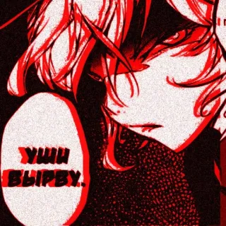🌟 Уши вырву. Anime, Mangá, Vermelho, Sombrio, Violência telegram sticker