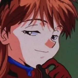 😏 Asuka Langley Soryu Neon Genesis Evangelion anime, manga, character, asuka langley soryu, expression, animation, cartoon telegram sticker