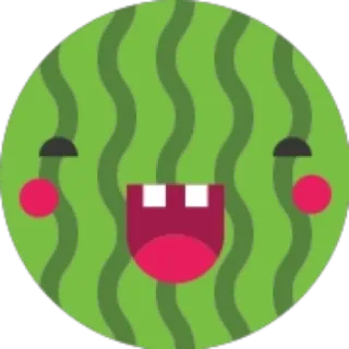 😁 Wassermelone, Frucht, Kawaii, Süß, Essen, Dessert, Sommer, Fröhlich whatsapp sticker