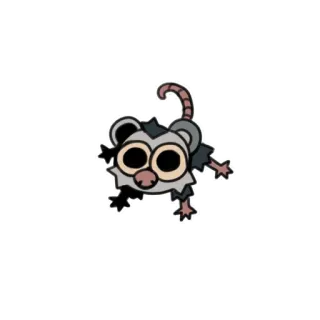 👌 possum, animal, cute, cartoon, marsupial telegram sticker