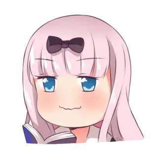 😏 Chika Fujiwara Kaguya-sama: Love Is War 动漫, 漫画, Q版, 可爱, 阅读, Chika, 藤原, 卡哇伊 telegram sticker