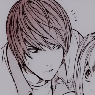 🕷 Light Yagami Death Note Anime, Manga, Death Note, Light Yagami, Personaggio, Disegno telegram sticker