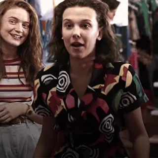 🧸 Eleven Stranger Things onze, stranger things, millie bobby brown, série, netflix telegram sticker