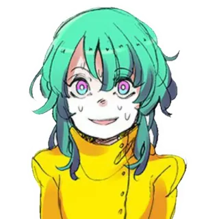 😅 Anime, Chica, Retrato, Personaje, Dibujo animado, Manga, Ilustración telegram sticker