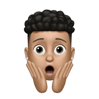 😁 Эмодзи, Удивленный, Лицо, В шоке, Удивление whatsapp sticker