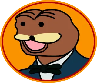 🎩 Pepe the Frog มีม, เปเป้, กบ, การ์ตูน, ตัวละคร telegram sticker