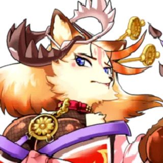 😔 rubah, anime, fantasi, karakter, hewan, ilustrasi telegram sticker