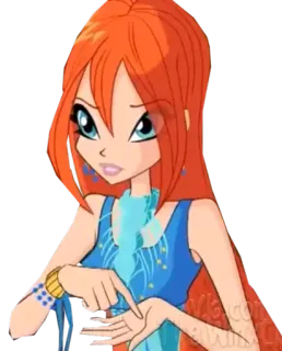 😡 Bloom Winx Club fada, magia, desenho animado, menina, Bloom, Winx telegram sticker