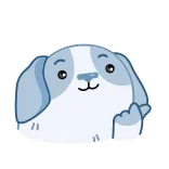 😘 개, 가운데 손가락, 불쾌한, 무례한, 만화, 귀여운 telegram sticker