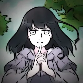 💎 Hinata Hyuga Naruto anime, ninja, byakugan, cute, fanart, female telegram sticker
