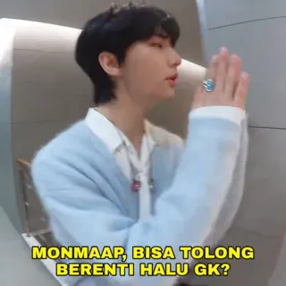 💰 MONMAAP, BISA TOLONG BERENTI HALU GK? whatsapp sticker