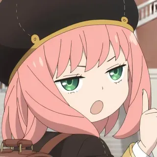 🥜 Anya Forger Spy x Family anime, character, spy x family, anya, anya forger, pink hair whatsapp sticker