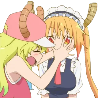 🚫 Tohru Miss Kobayashi's Dragon Maid Аниме, Дракон, Горничная, Мило, Тору, Кобаяши telegram sticker