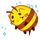 🥴 ผึ้ง, แมลง, สัตว์, การ์ตูน, น่ารัก, ตลก whatsapp sticker