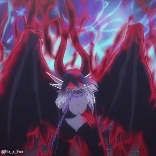 😈 アニメ, モンスター, 悪魔, 角, 翼 whatsapp sticker