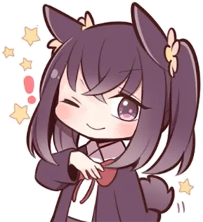 😉 Anime, Chibi, Niedlich, Kawaii, Cartoon telegram sticker