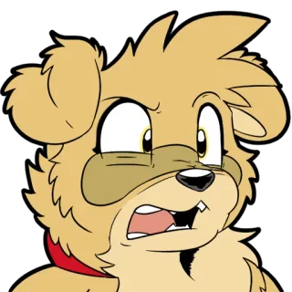 ⁉️ hond, cartoon, dier, grappig, uitdrukking, illustratie telegram sticker