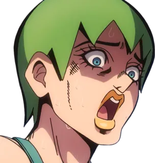 😱 Foo Fighters JoJo's Bizarre Adventure anime, shocked, fear, cartoon telegram sticker
