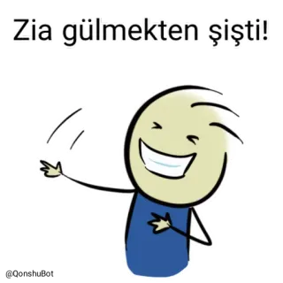 🤣 Zia gülmekten şişti! laughter, stick figure, funny, cartoon, humor, laughing telegram sticker