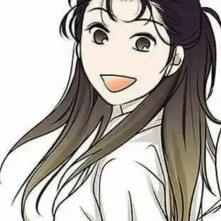 🍙 femme, dessin animé, fille, personnage, animé, portrait telegram sticker