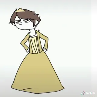 🦈 cartone animato, personaggio, principessa, vestito, corona, disegno telegram sticker