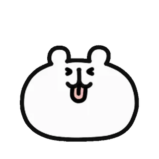 💨 słodkie, naklejka, zwierzę, niedźwiedź, język, kreskówka telegram sticker