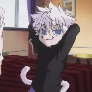 😼 Killua Hunter x Hunter Killua Zoldyck, Anime, Katze, Sticker, Hunter x Hunter, Cartoon telegram sticker