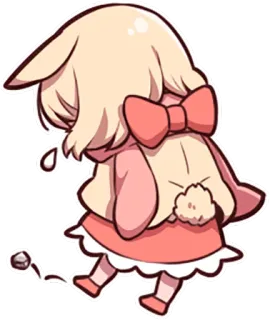 😨 动漫, 漫画, 伤心, 哭, Q版, 可爱, 卡哇伊 telegram sticker