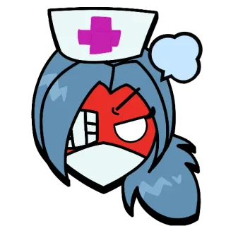 🤬 verpleegkundige, cartoon, medisch, boos telegram sticker