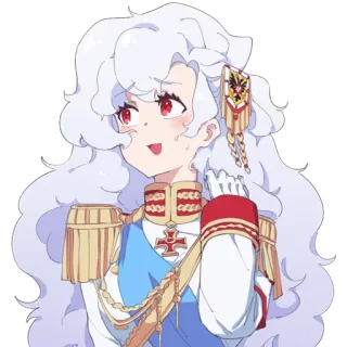😅 アニメ, 軍服, 女性, 漫画 telegram sticker