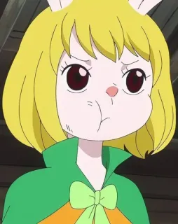 🥕 Carrot One Piece アニメ, ニンジン, ワンピース, ウサギ, キャラクター whatsapp sticker
