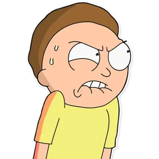 😠 Morty Smith Rick and Morty morty, rick and morty, kartun, animasi, khawatir, gugup telegram sticker