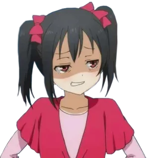 😬 Nico Yazawa Love Live! Anime, Dibujos animados, Expresión facial, Coletas, Love Live, Nico Yazawa telegram sticker