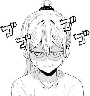 😡 ゴ Аниме, Манга, Японский, Выражение, Девушка telegram sticker