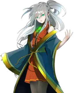 😊 Anime, Fantaisie, Femme, Magie, Elfe, Robe telegram sticker