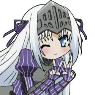 😉 Anime, Manga, Personaje, Kawaii, Lindo, Paz, Guiño telegram sticker