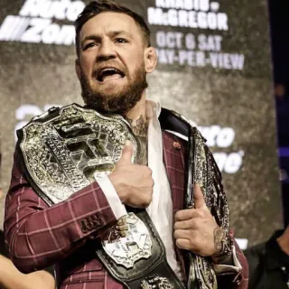 👑 Conor McGregor Auto Конор МакГрегор, MMA, боец, спорт, чемпион whatsapp sticker