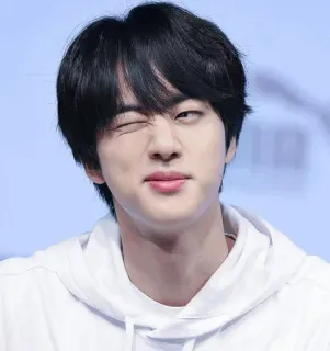 😉 Jin kpop, ca sĩ, thần tượng, nam, nháy mắt, người nổi tiếng telegram sticker