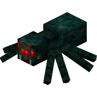 🕸 minecraft, araignée, grotte, jeu vidéo, monstre, mob whatsapp sticker