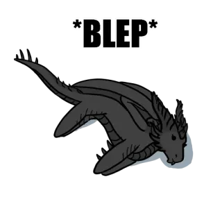 😵 BLEP dragon, blep, mignon, fantaisie, animal whatsapp sticker