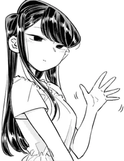 👋 Komi Shouko Komi Can't Communicate Anime, Mangá, Komi não consegue se comunicar, Komi Shouko, Waifu, Fofa, Garota whatsapp sticker